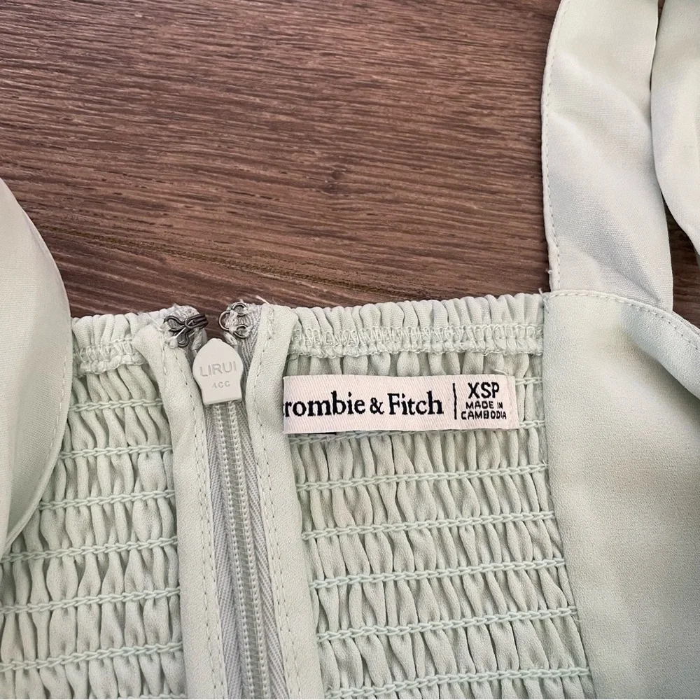 Abercrombie and Fitch Light Green Mini Dress with Tie Straps XS - Picture 3 of 7